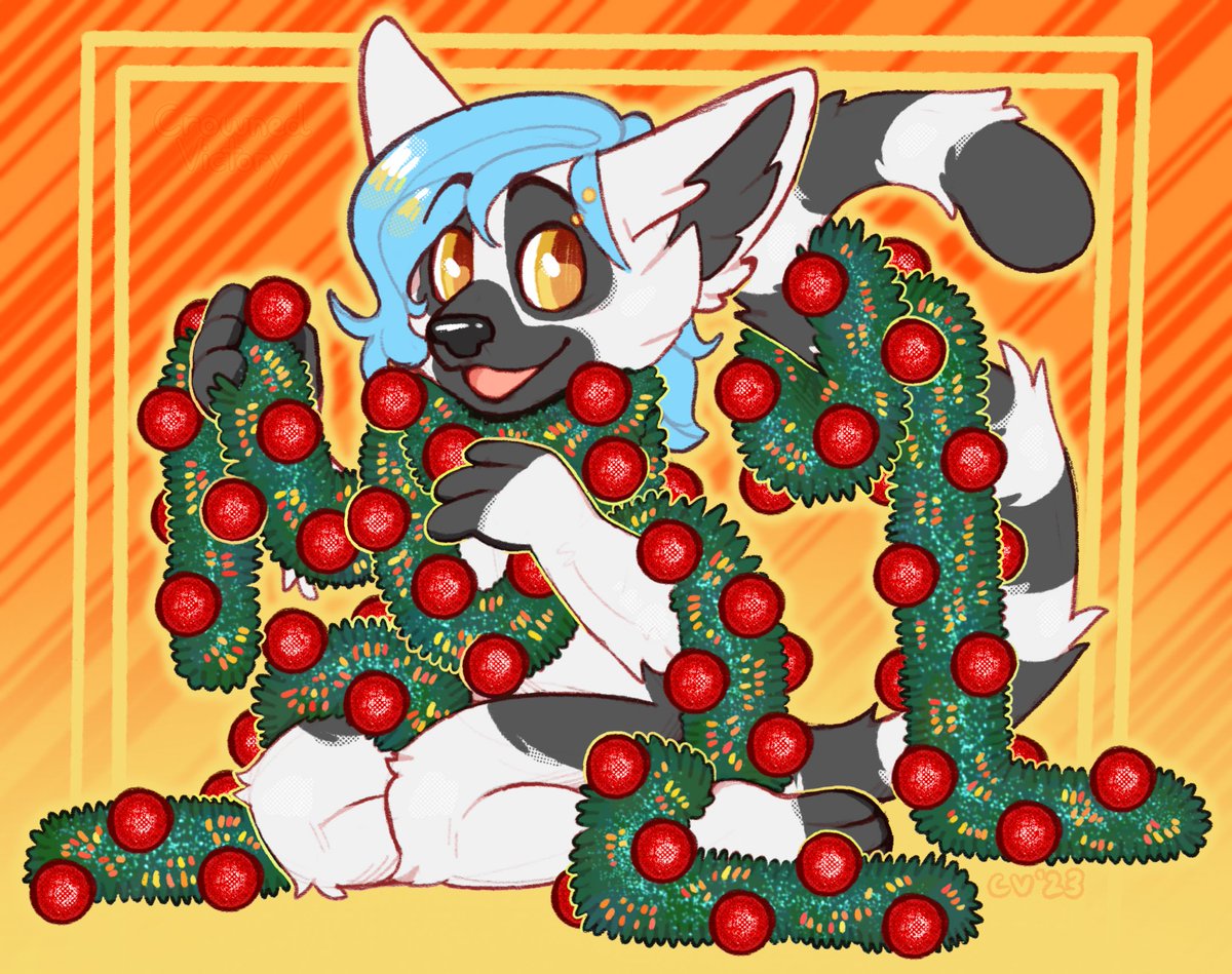 not pictured is them furiously itching themselves after covering themselves in garland
🎁💙🎄