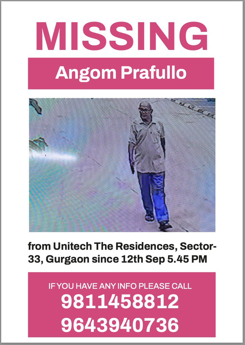 pankaj_ag's tweet image. @TrafficGGM @gurgaonpolice kindly help finding him.