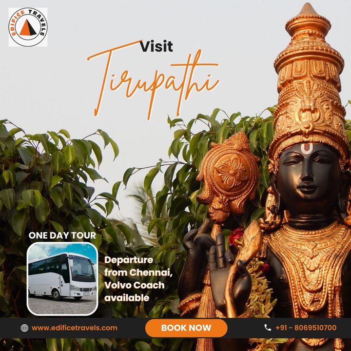 edificetravels's tweet photo. Embrace a day of divine blessings and serene journeys with Edifice Travels. From #Chennai to the sacred steps of #Tirupati, we promise an experience filled with peace &amp; spirituality.

Visit our website &amp; online store: https://t.co/czTwHeZrWY 
Follow us: @edificetravels https://t.co/oB11qLKsqm