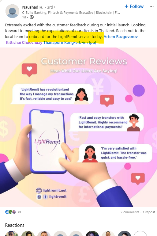 Lightremit.net  one of the Products offered by Lightnet  and Velo  has started soft-launch and now have new Social Media pages.  Looks like they are ready to start promoting.
This will help drive Utility for $VELO tokens.
This also Tells me That #ORBIT is close. 🤞