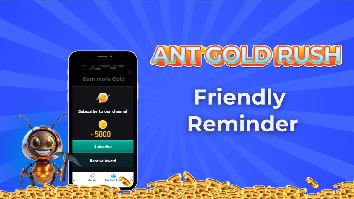 Don’t forget— after you join the channel, you still need to head back to the bot and hit "Receive Award" to get 5,000  gold. 

1.  Join the channel ☀️
2.  Go back to the bot 🔄
3.  Tap "Receive Award" ✅

🫰 Give it a try now : t.me/Coinstore_offi…