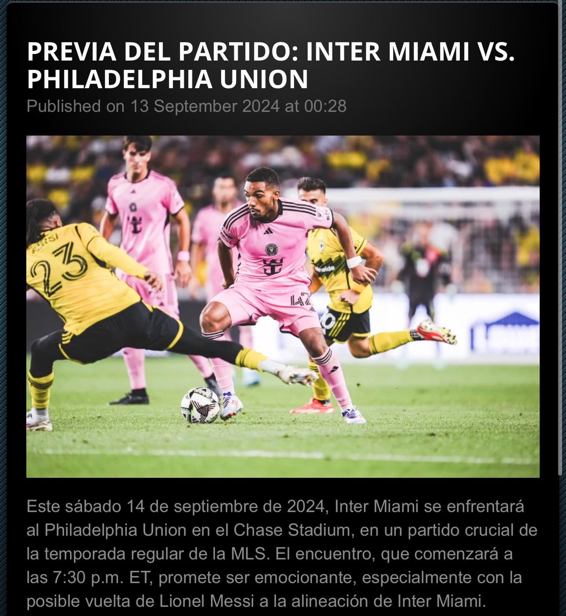 305SportsUS's tweet photo. Se viene un partidazo en el #ChaseStadium 

Lee toda la previa en: 

https://t.co/NTvy7gEZ4X https://t.co/sCJzYMqpSr