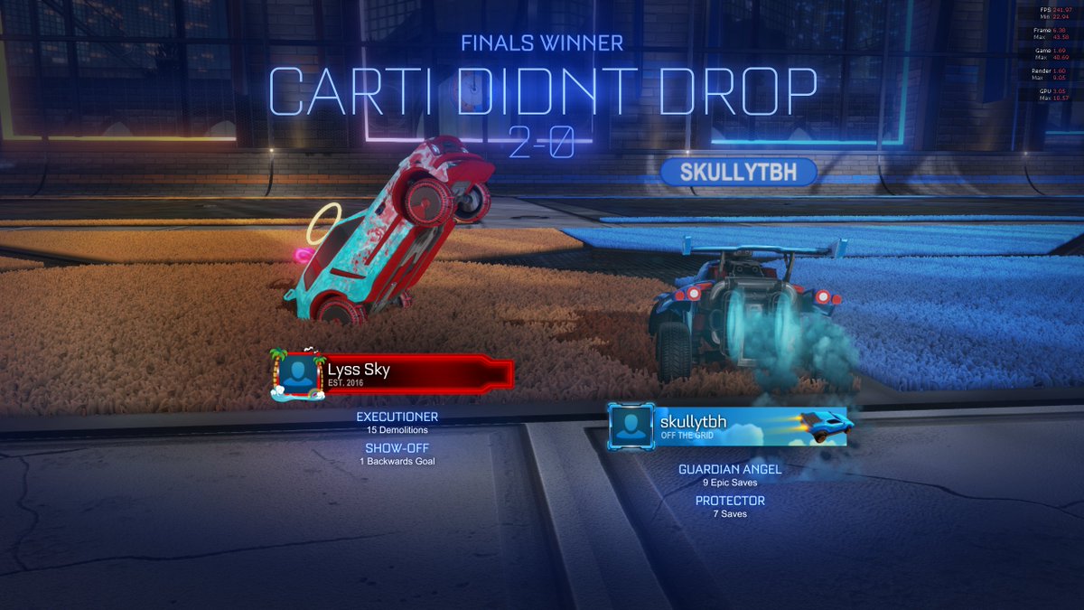 LazerLyss's tweet photo. 🏆Another one! S16 Burnt Sienna Boost + Tournament win with @skullysucks 🥰🚗⚽️
#CARTI #ROCKETRACING #ROCKETLEAGUE #RCLS #FNCS #FORTNITE #FORTNITECOMPETITIVE #FORTNITECOLLECTOR #STACKEDACCOUNT #FORTNITEACCOUNT https://t.co/ycOCO81AGb