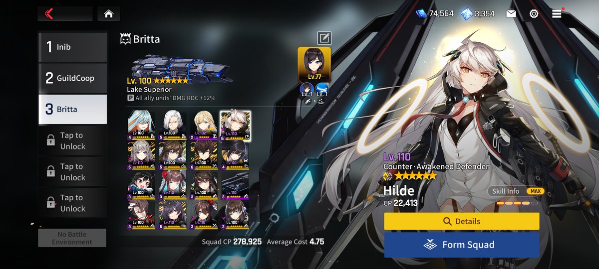 Kyze404's tweet photo. Came back after a while...
Still strong enough to teach Britta (lvl 110) a lesson 
#CounterSideGlobal #counterside #カウサイ https://t.co/NIRFchI5oE
