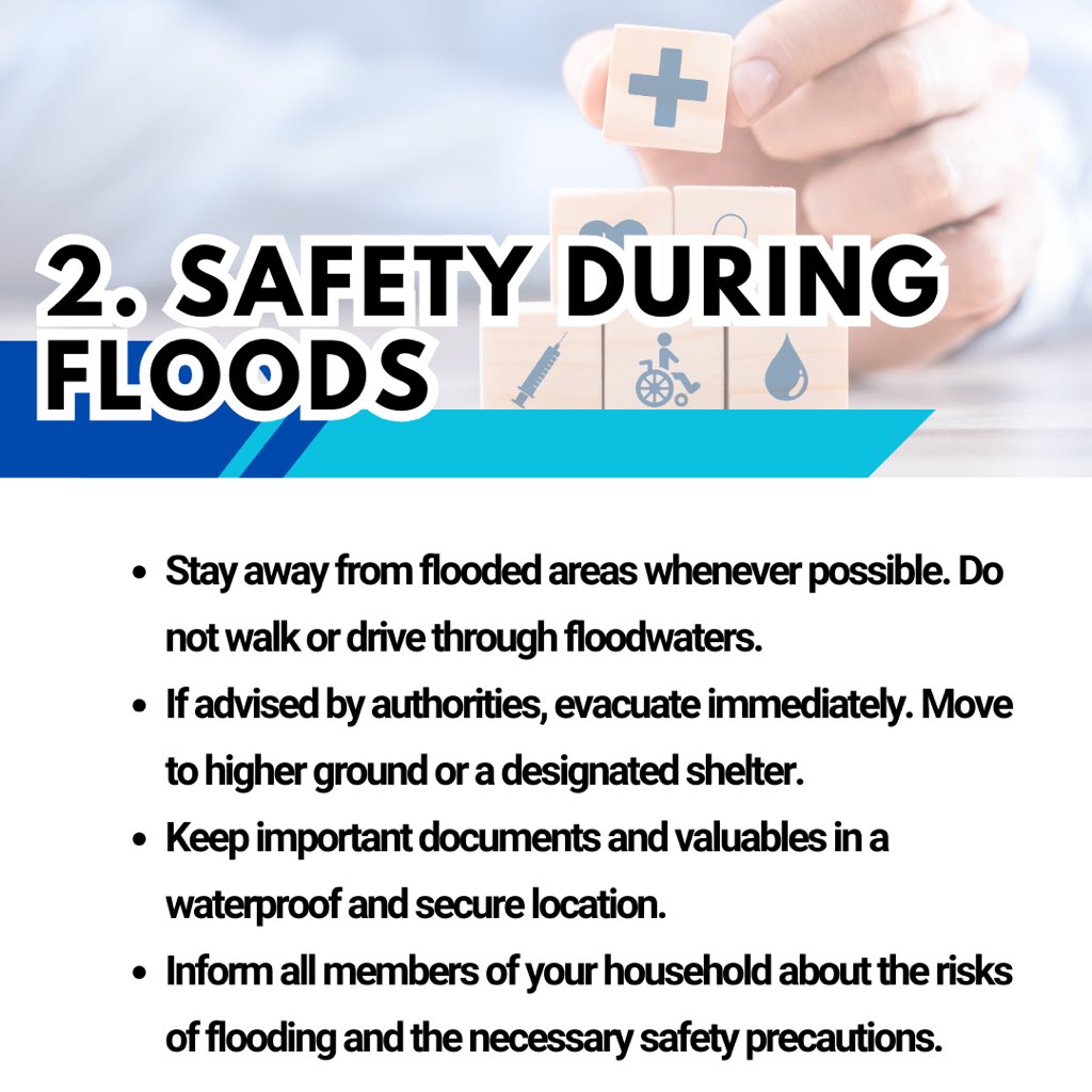UNinLaoPDR's tweet photo. @UNinLaoPDR, country team &amp; humanitarian agencies ready to support gov efforts 🤝 as we face the impacts of Typhoon Yagi &amp; the rising level of the Mekong River across Laos 🇱🇦

See the flood safety precautions in the images below &amp; stay alert to protect yourself &amp; your loved ones. https://t.co/A8vuKlymru