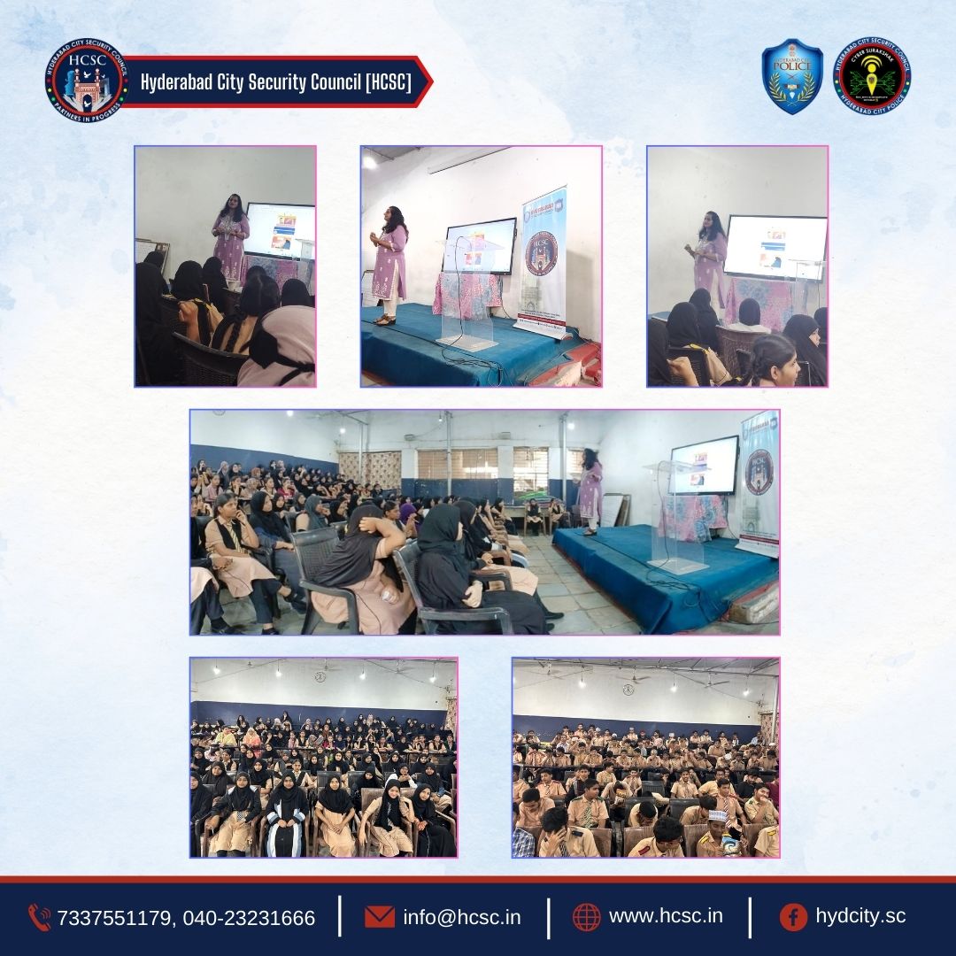 HCSC_Hyd's tweet image. On 12th September 2024, HCSC had the privilege of conducting a Cyber Squad session at DAWN School, Malakpet, where we held two sessions—one for boys 👦 and one for girls 👧—from Grade 8 and above. 

#CyberSquad #CyberSafety #HackSummit #CyberAwareness #StaySafeOnline
