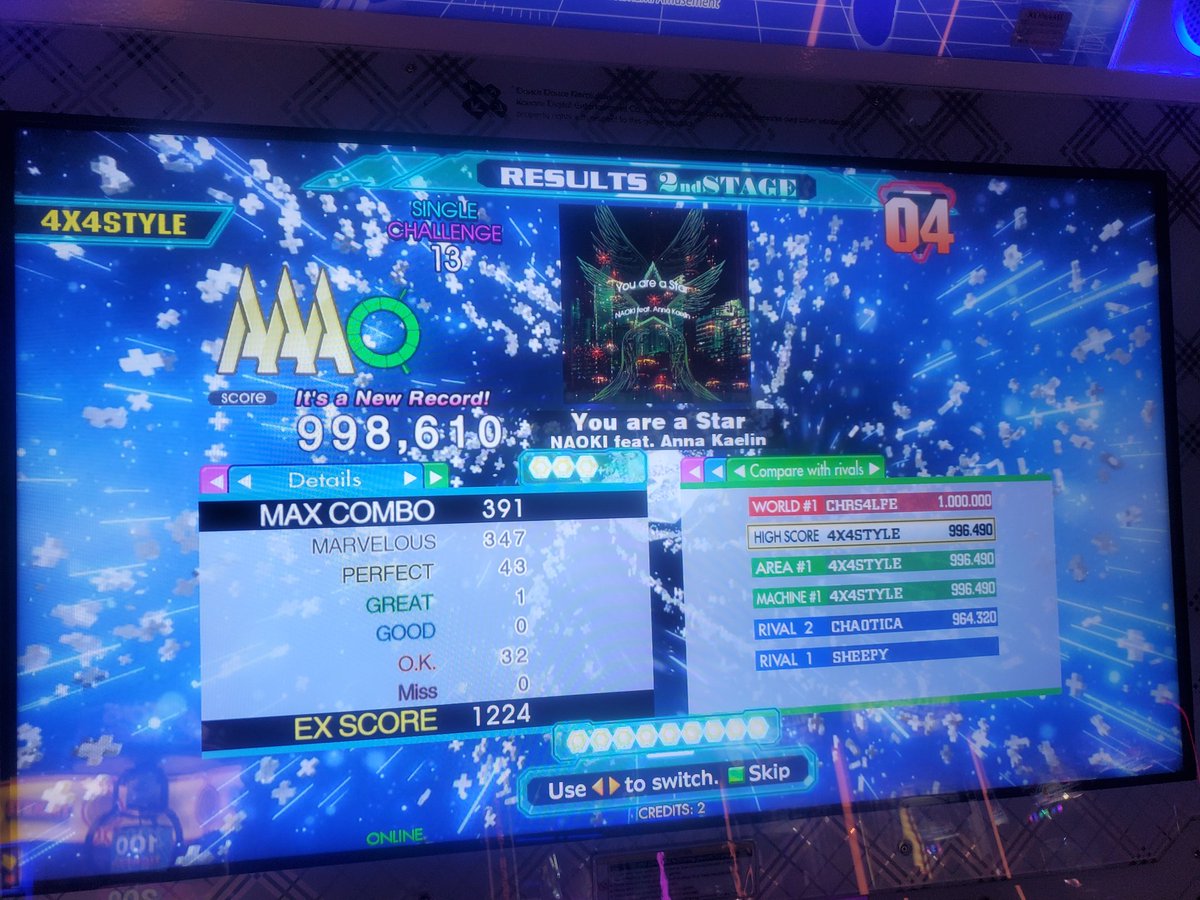 PEPPEPDDR's tweet image. Played 12 hours straight since noon and still did not walk out like a star 😪