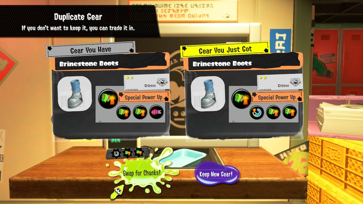 Battlepodes's tweet photo. False grizz pure in May, dupe in June.
#Splatoon3 #NintendoSwitch https://t.co/mXZTJt7wiL