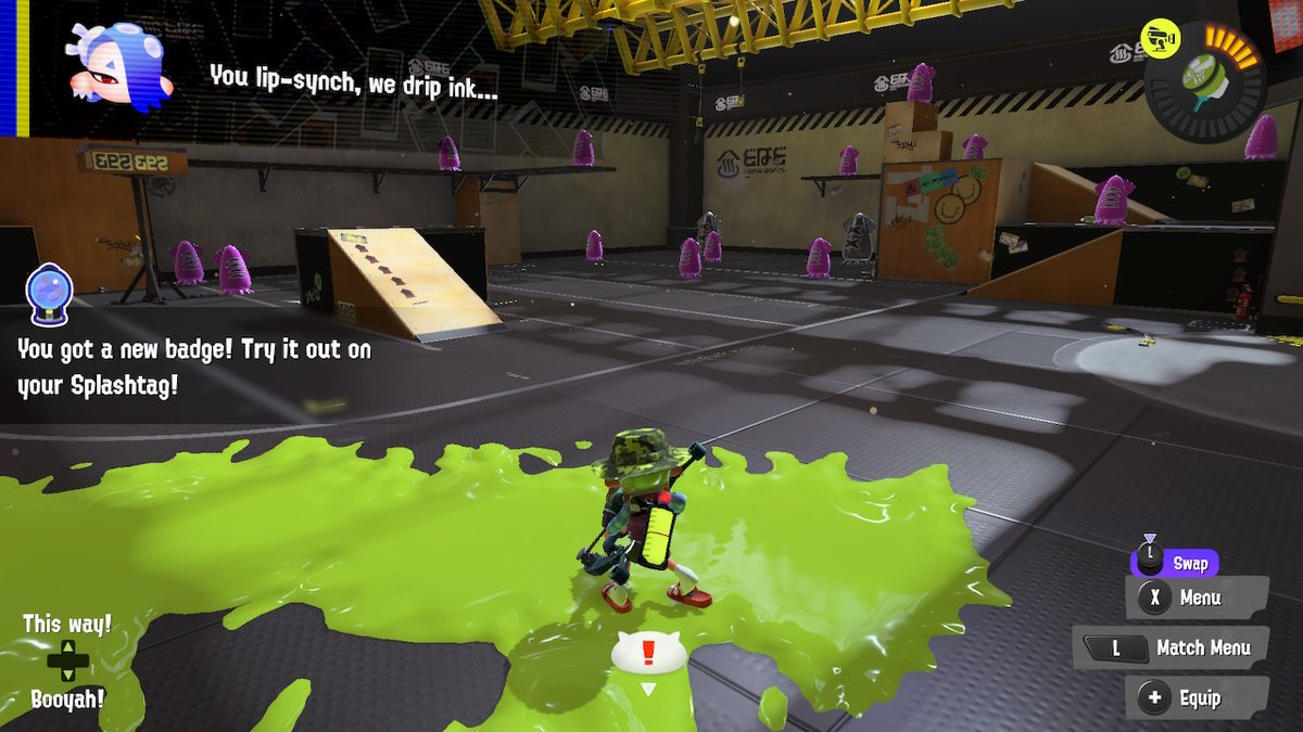 Battlepodes's tweet photo. First roll of the new season. Super Lucky Lucky Duck!
#Splatoon3 #NintendoSwitch https://t.co/KGmlIszfhy