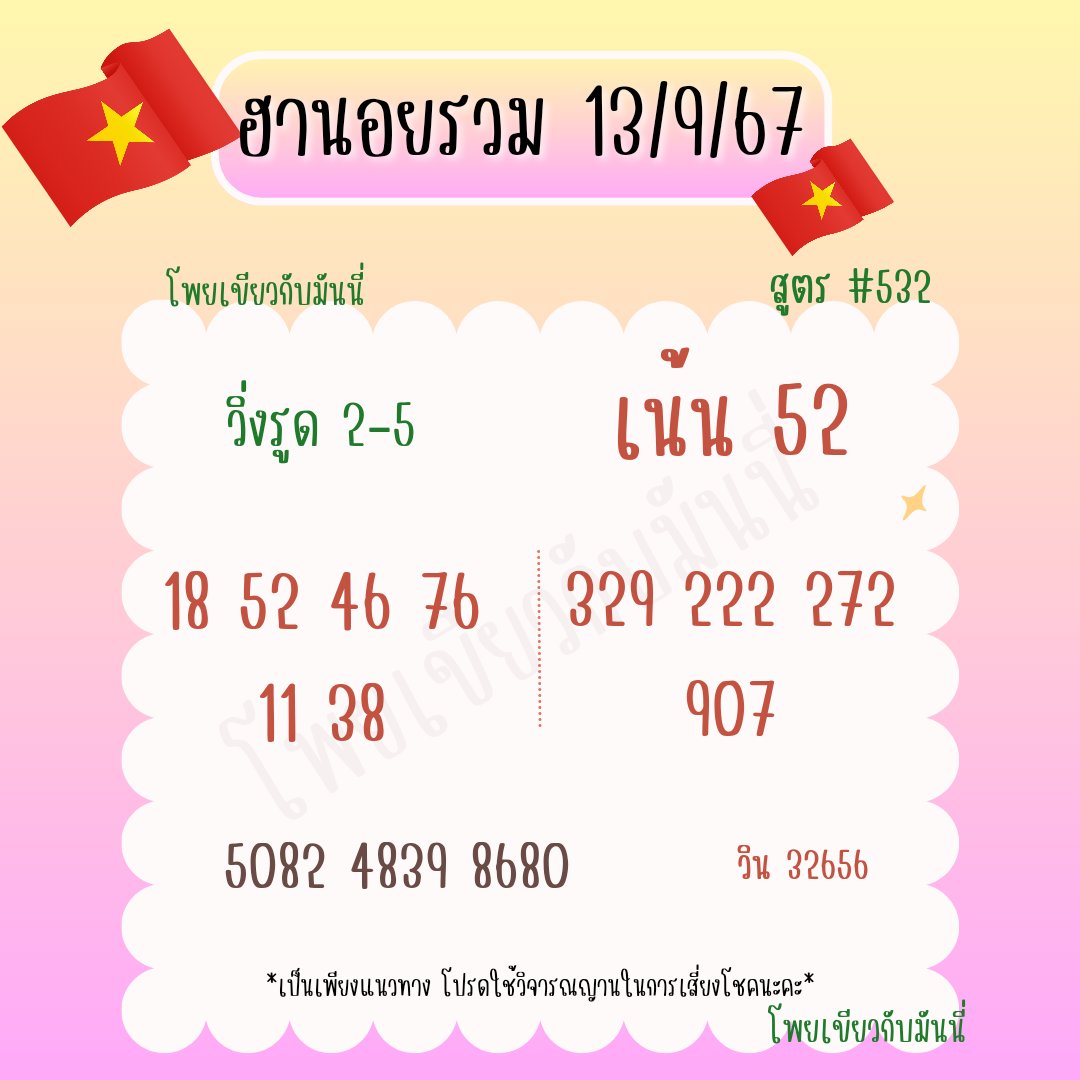 m2_new99's tweet photo. 🇱🇦🇻🇳ลาวพัฒนากับนอยรวมจ้า 🇻🇳🇱🇦
ใครกดรีใจขอให้ถูก3ตัวตรงค่า
โปรดเล่นอย่างมีสติ เป็นเพียงแนวทาง
#หวยลาว #หวยงวดนี้ #หวยฮานอย #หวยลาวพัฒนา #โพยเขียวกับมันนี่ https://t.co/bBnZd4L4bw