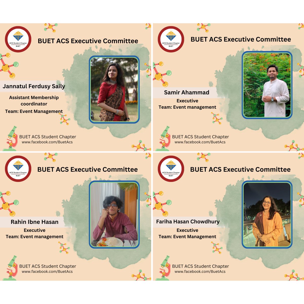 BuetAcs's tweet photo. ๐Exciting News!๐
We are thrilled to announce the new executive committee for the BUET ACS Student Chapter (2024-2025), led by our esteemed faculty advisor, Prof. Dr. Muhammad Tarik Arafat!
#BUETACS
#BUETBME
#ACS
#acsstudent https://t.co/VlVSF9FGKu