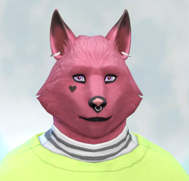 CanaryChirp's tweet photo. @_FakeGamerGirl Put together my werewolf e-girl for the CAS challenge. Her e-girlness fully extends to her werewolf form. #FGGCAS https://t.co/NuBs20Djwo