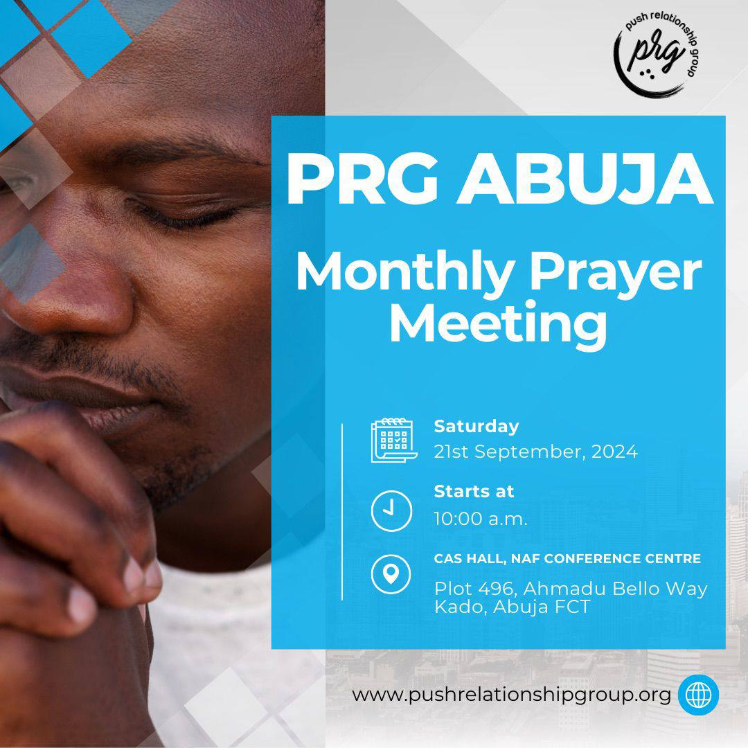 pushrelategroup's tweet photo. Hello PRG Lagos and Abuja!
It's time to push and experience divine manifestation once again!
Join us on September 21st, 2024, at 10 am, same venue.
Don’t miss it!
#PRGLagos #PRGAbuja #DivineManifestation" https://t.co/oyDeYIx6X9