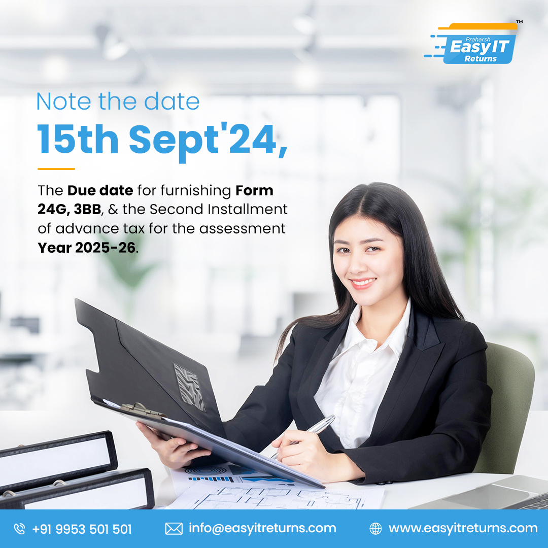 EasyITretun's tweet photo. Don't forget to furnish your form for the next year’s assessment. Or else let Easy IT Returns manage your accounts. Visit: https.//easyitreturns.com

#Quarterlyreturns #Taxdeadline #Taxcompliance #Deadlinealert #Staycompliant #taxadvisors #taxconsultant #incometaxreturn #taxepert https://t.co/He6uaCvWkC