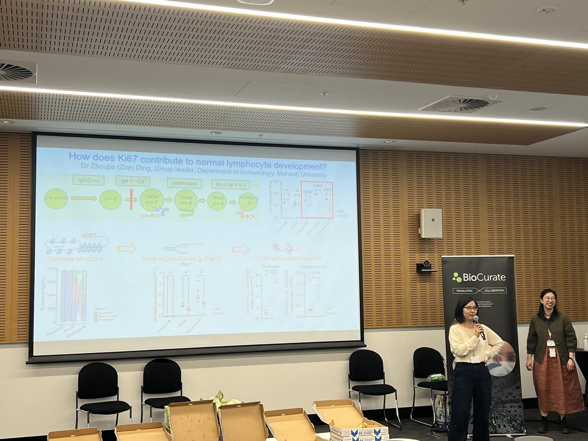 Our very win <a href="/ImmuMon/">ImmuMon</a> committee member <a href="/ZhoujieDing/">Zhoujie Ding</a> from <a href="/MonashImmunol/">Monash University STM Department of Immunology</a> leading the first flash talk of the day!!!