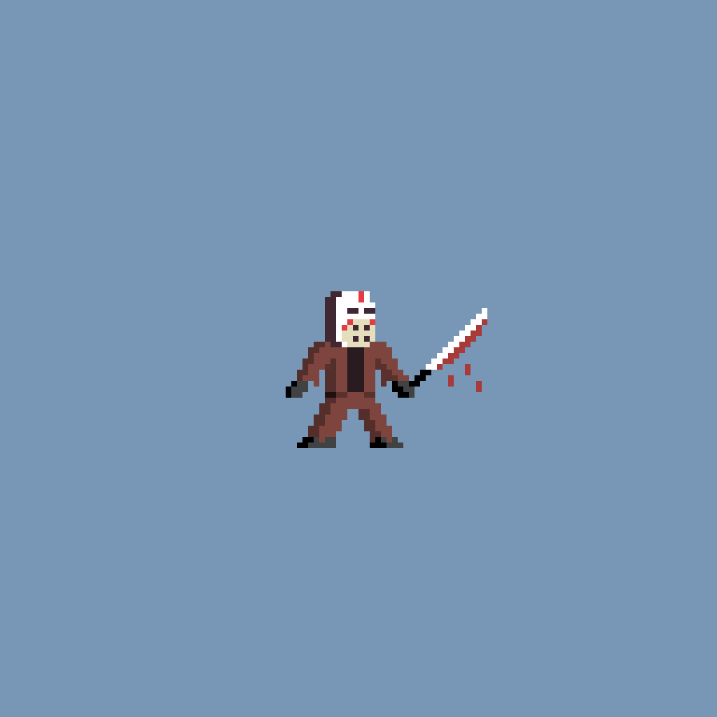 jakelacombekc's tweet photo. Just a man and his #MurderWeapon @Pixel_Dailies #pixel_dailies #pixelart https://t.co/Oz69ESI7oR