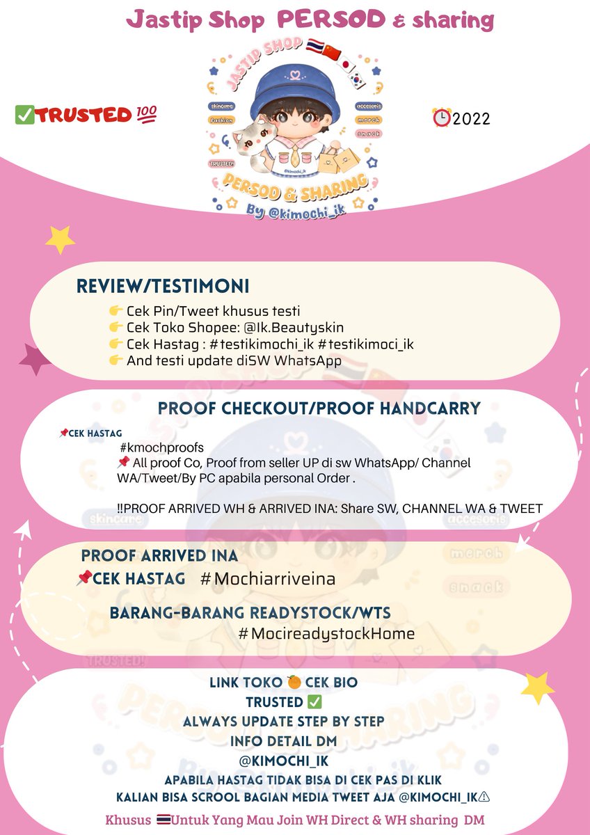 完美的光 𝐉𝐬𝐮♡⋆ WH Direct THAI Always Open Jastip tweet media