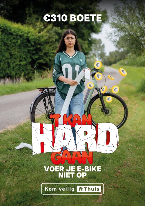 Een opgevoerde e-bike of fatbike 🚲brengt je nog sneller op je bestemming. Maar ’t kan hard gaan. Een ongeluk zit in een klein hoekje. Voorkom ongelukken, boetes of zelfs een strafblad. #'tkanhardgaan #e-bike #fatbike #komveiligthuis #denhelder