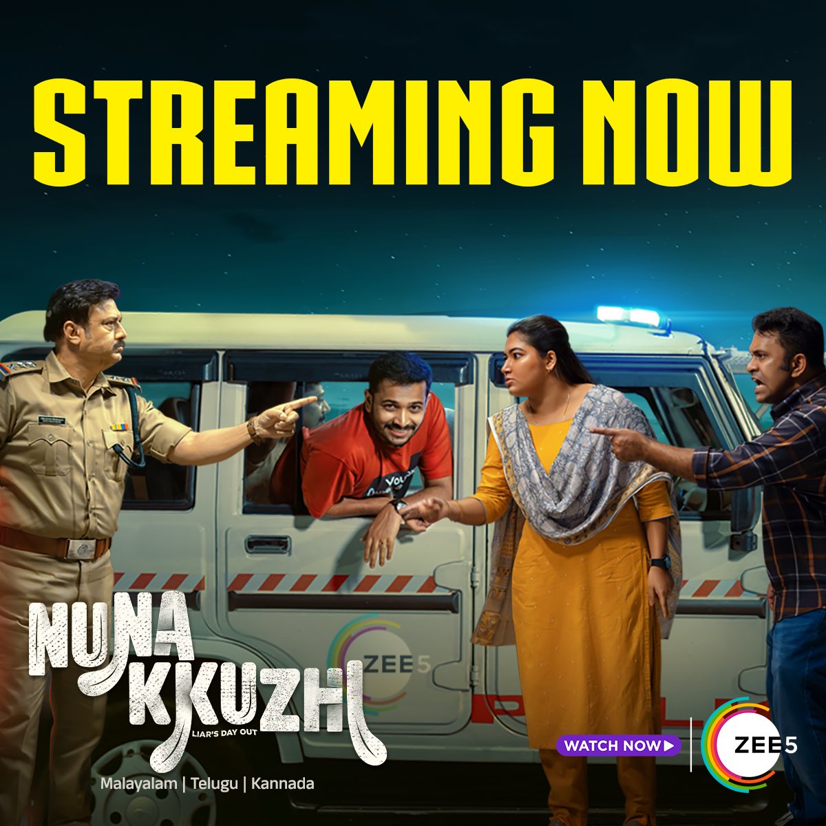 Yoodlee Films (@yoodleefilms) on Twitter photo #Nunakkuzhi streaming on Zee5 now.
STREAMING NOW in Malayalam | Telugu | Kannada
<a href="/jeethu4ever/">Jeethu Joseph</a> <a href="/basiljoseph25/">basil joseph</a> <a href="/kkscreenplay/">Krishna Kumar</a>
#KRKrishnaKumar #GraceAntony #Sidhique #ManojKJayan <a href="/saregamasouth/">Saregama South</a> @PharsFilms
<a href="/FilmsRft/">RFT Films</a> <a href="/APIfilms/">AP International</a> #Nunakuzhi #Nunakkuzhi streaming on Zee5 now.
STREAMING NOW in Malayalam | Telugu | Kannada
<a href="/jeethu4ever/">Jeethu Joseph</a> <a href="/basiljoseph25/">basil joseph</a> <a href="/kkscreenplay/">Krishna Kumar</a>
#KRKrishnaKumar #GraceAntony #Sidhique #ManojKJayan <a href="/saregamasouth/">Saregama South</a> @PharsFilms
<a href="/FilmsRft/">RFT Films</a> <a href="/APIfilms/">AP International</a> #Nunakuzhi