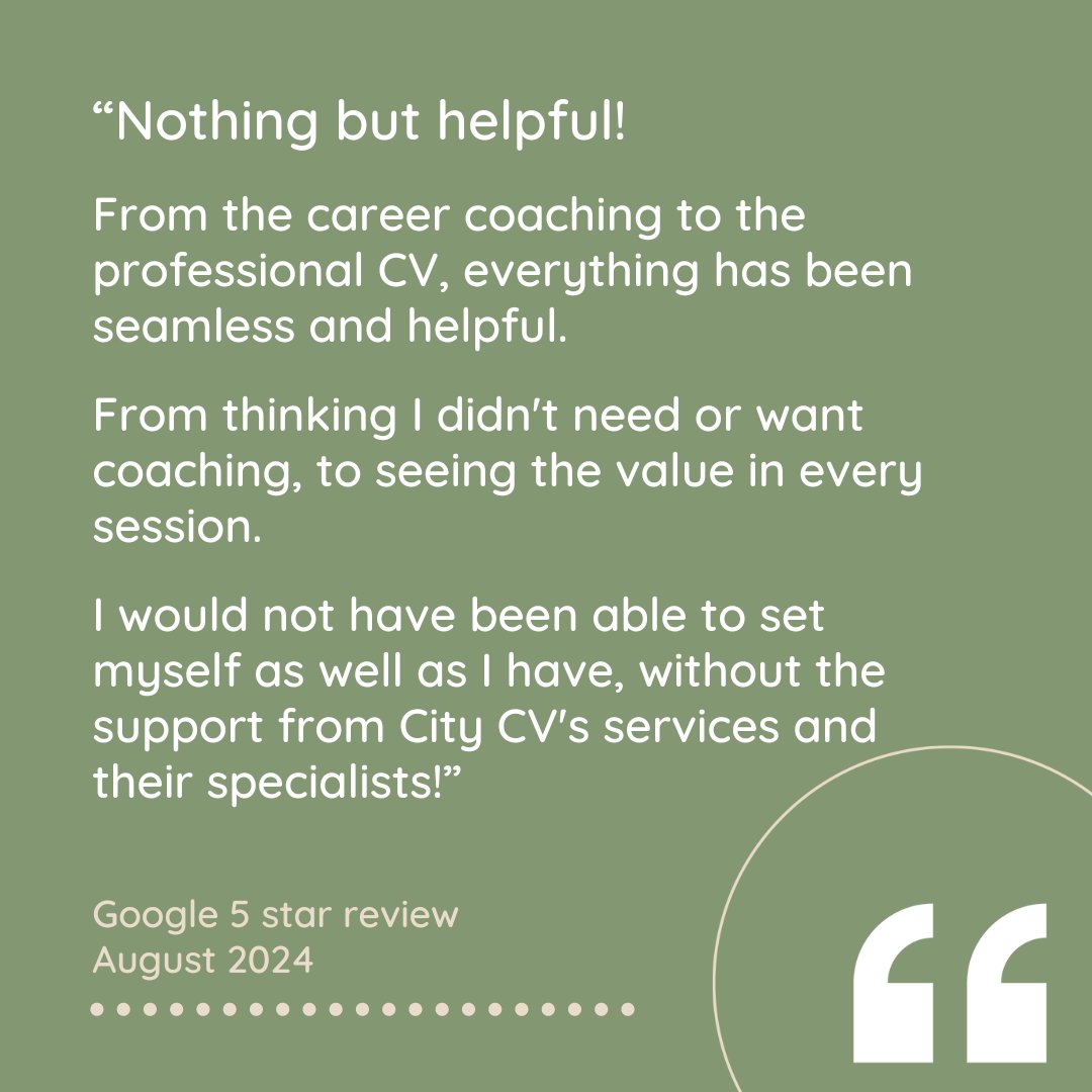 Friday the 13th, you can't dampen our spirits. Not with this kind of feedback.

🖤#customerfeedback 
✒️#cvwriting
✴️#careercoaching