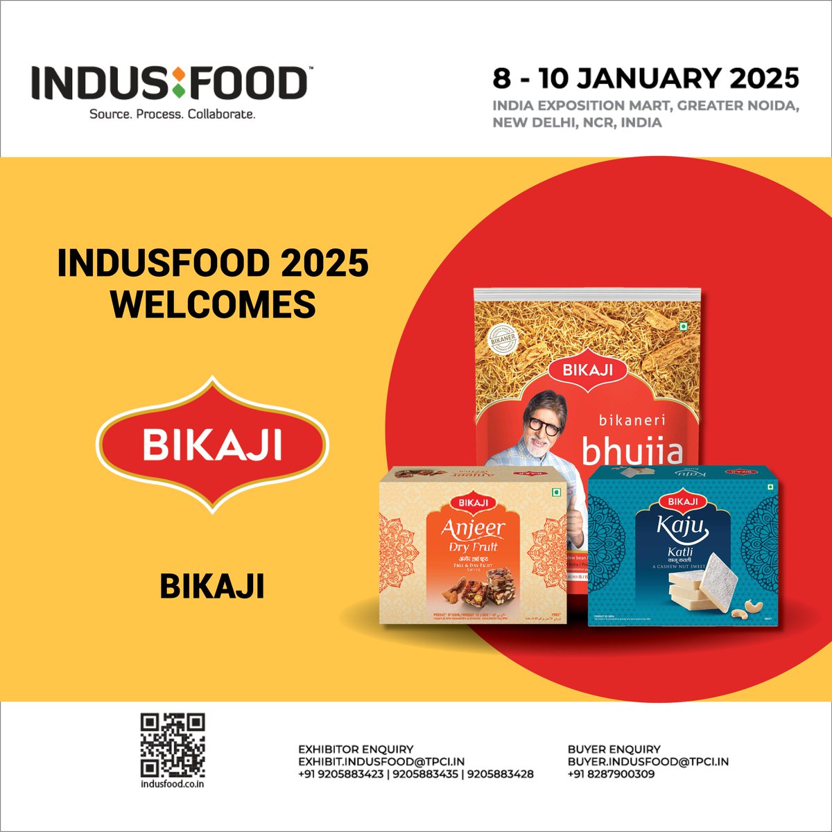 Discover the authentic taste of Bikaneri with Bikaji, India's leading ethnic snacks brand! Indulge in their crispy and flavorful namkeen and sweets, at Indusfood 2025. 
#Indusfood | #Bikaji | #IndianSnacks | #Snacks | #Sweets | #Foodexpo | #exhibition | <a href="/bikajifoodsbkn/">Bikaji</a>