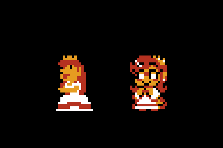 I gave the whole SMB peach redraw thing a shot too.  My interpretation is that she's a princess who doesn't know what to do with her hands when talking to people.