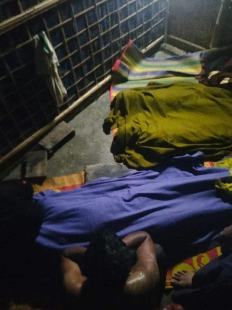 MgAungHlaShwe's tweet photo. Due to heavy rainfall in Bangladesh, a landslide occurred in Camp 14, Hakim Para, Block E-2, within the Cox's Bazar Rohingya refugee camps. As a result, three individuals from one family lost their lives, and three houses were destroyed. https://t.co/gyrNQ3bbKV