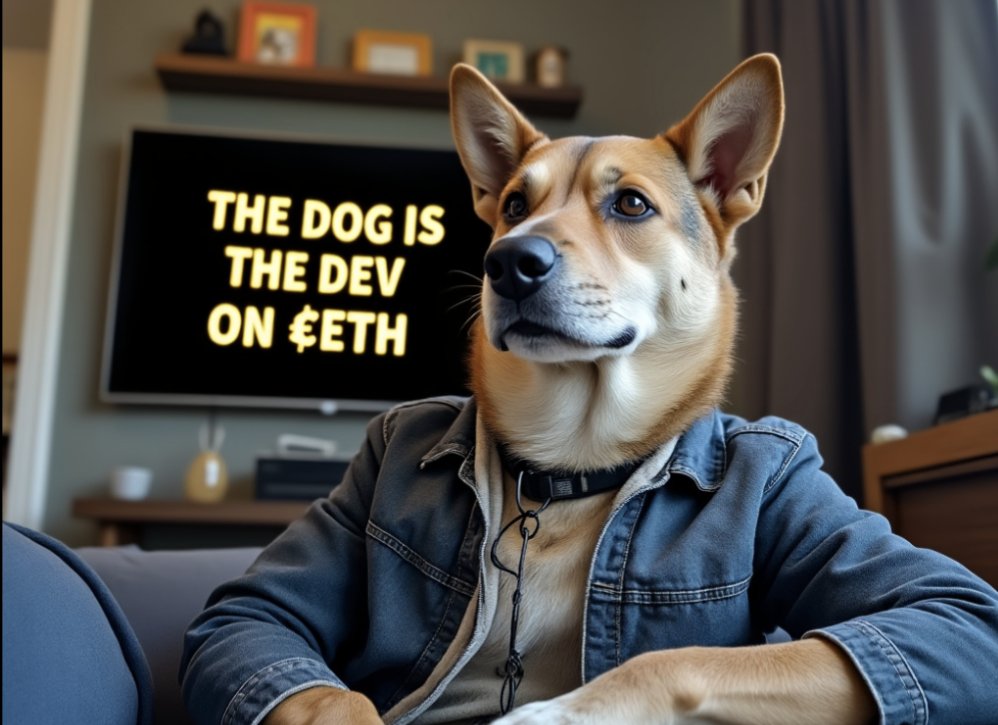 <a href="/K1d_Crypt0/">K1d Crypt0</a> This is you alpha.

Dog is $DEV.

He's cooler on $ETH 

<a href="/mydogsthedev/">MY DOG IS THE DEV</a> 
0x88888e9c4984cFBe675FD066F2a87C697A8D7606