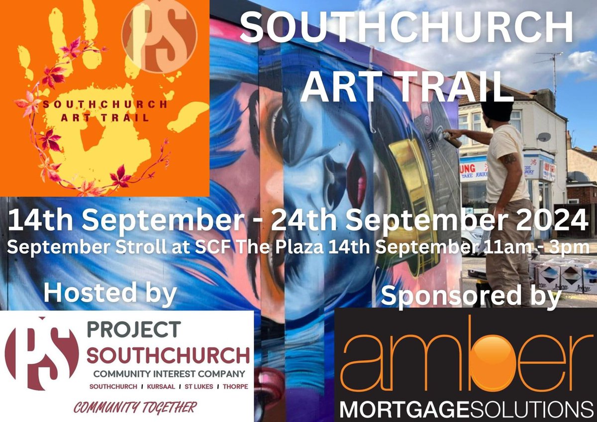 Tomorrow, the launch of Southchurch Art Trail between 11am - 3pm at The Plaza, Southchurch Road. Come and join us for the fun &amp; fantastic art. <a href="/VisitSouthend/">Visit Southend</a>  <a href="/MartinTerryIND/">MartinTerryIND</a> @DanJamesNelson <a href="/SouthendCityC/">Southend-on-Sea City Council</a>  <a href="/Southend_CSP/">Safer Southend</a>  @EPSouthend <a href="/Essex_Echo/">Essex Echo</a> <a href="/BBCEssex/">BBC Essex</a> <a href="/oracle_essex/">Southend Oracle</a> <a href="/essexlive/">Essex Live</a>