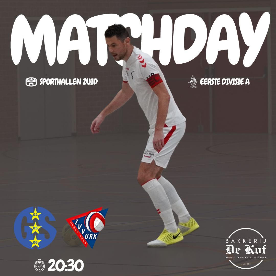 ⚪️ 𝐌𝐀𝐓𝐂𝐇𝐃𝐀𝐘! ⚪️

⚽️ I #GSURK
📊 I Eerste Divisie A
📆 I Vrijdag 13 september 2024
⌚️ I 20:30 uur
🏟️ I Sporthallen Zuid
📱 I rb.gy/hks2k0.

#Futsal | #zvvurk