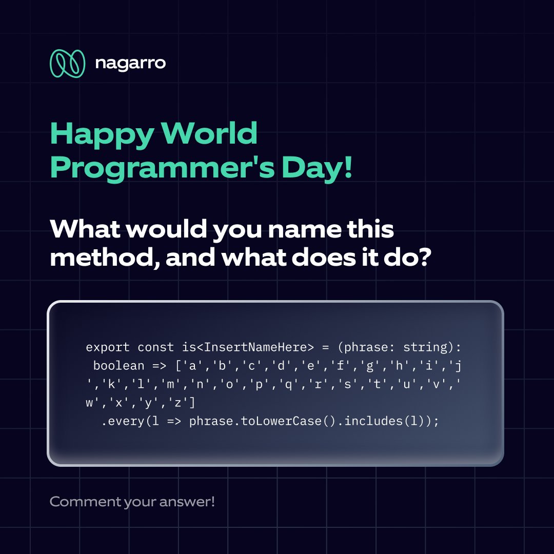 Nagarro's tweet image. Calling all programmers! Think you’re ready to debug your brain and crack this challenge? Give it a shot! 🧠Happy #WorldProgrammersDay to all the brilliant minds behind the code! 👨‍💻👩‍💻 #LifeAtNagarro
