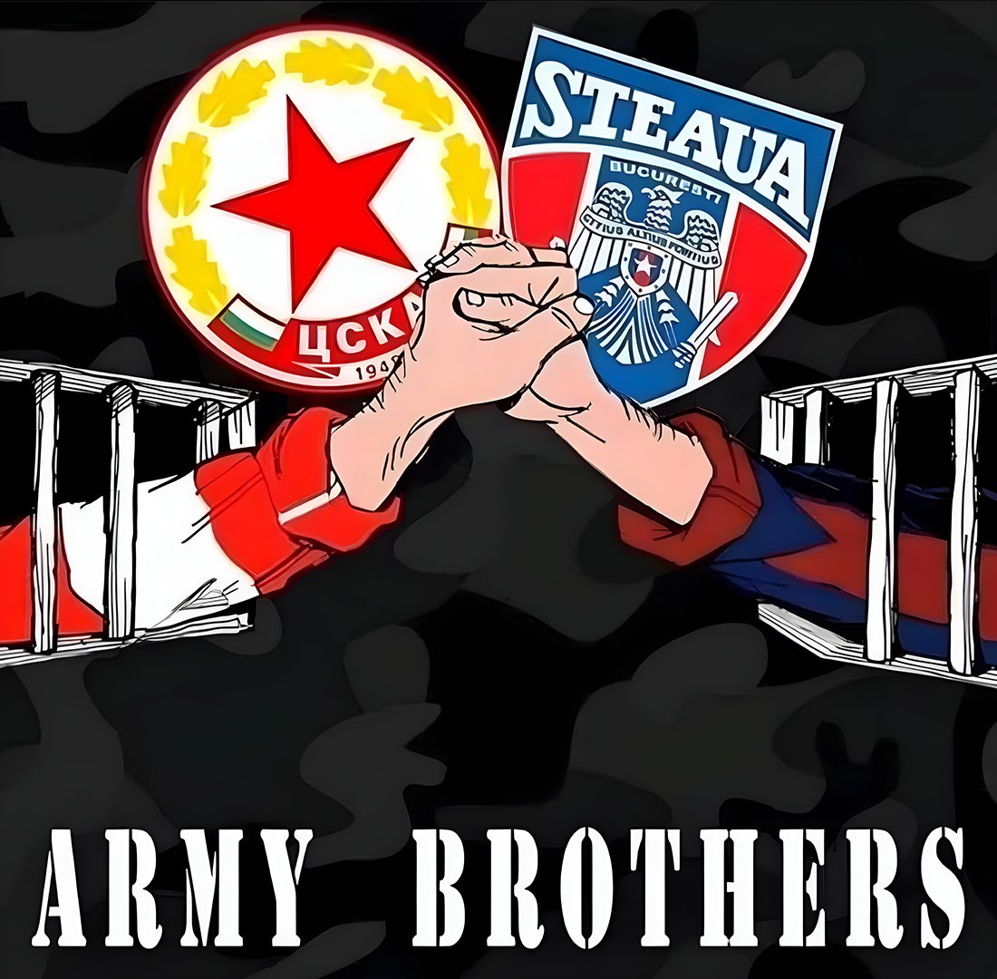 CSKASupporters's tweet photo. 🔴⚪️ CSKA & STEAUA 🔵🔴
#CSKA #Steaua #CSKASofia #SteauaBucuresti #SteauaBucharest #Sofia #Bucharest #Bulgaria #Romania #ArmyBrothers #Brotherhood #SectorG #PeluzaSud #PeluzaSudSteaua #ultras #hooligans #supporters #fanatics #acab #frati https://t.co/cFhd58qFL1