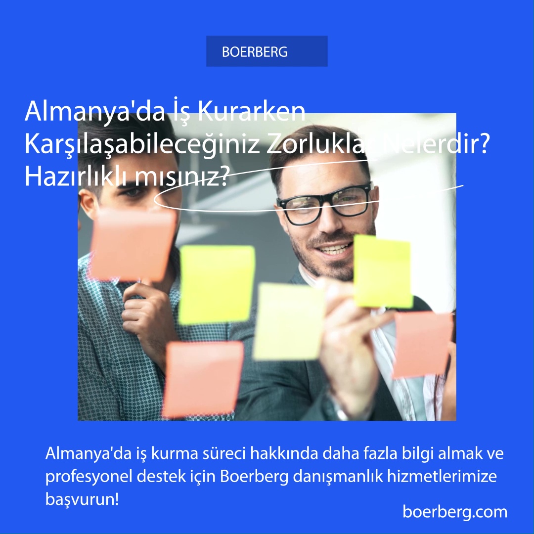 Boerberg's tweet photo. Almanya'da İş Kurarken Karşılaşabileceğiniz Zorluklar Nelerdir? Hazırlıklı mısınız? 💼❓
#Almanya #İşKurma #Girişimcilik 
Boerberg ile Almanya'da iş kurmanın zorluklarına karşı hazırlıklı olun! https://t.co/xj98n7WfCB