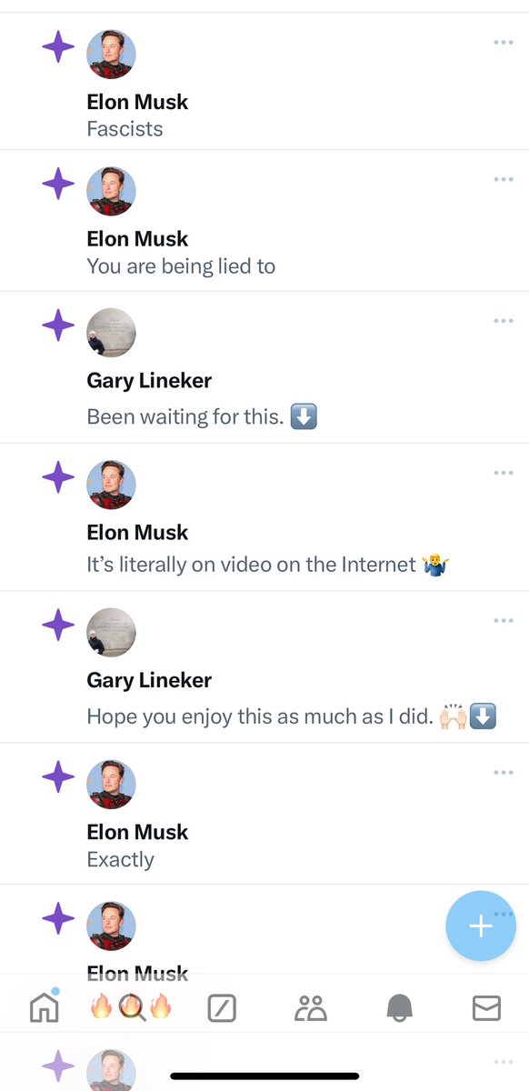 Wow! This is my notification feed. I don’t even follow <a href="/elonmusk/">Elon Musk</a>