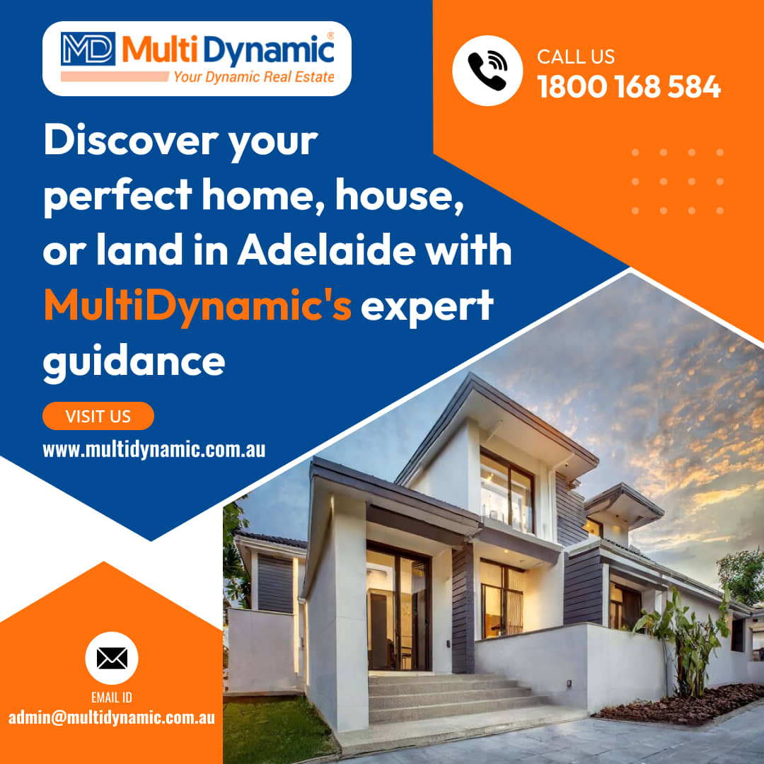 _multidynamic's tweet image. Looking for your dream home, house, or land in Adelaide? 🏡✨

● Let MultiDynamic&apos;s expert team guide you to the perfect property that fits your vision and lifestyle.

Call: 1800 168 584
multidynamic.com.au

#AdelaideLiving #RealEstateAdelaide #HomeInAdelaide #MultiDynamic