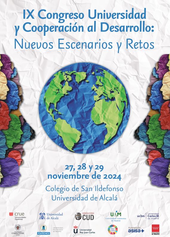 📢¡Anunciamos el IX Congreso Universidad y Cooperación al Desarrollo: Nuevos Escenarios y Retos en la @UAH! Del 27-29 de noviembre de 2024 ¡No te lo pierdas! Inscríbete ya y envía tu comunicación o póster en congresosalcala.fgua.es/cud2024/ #CongresoCUD2024
#hubuahcomprometida <a href="/UAHes/">Universidad Alcalá</a>