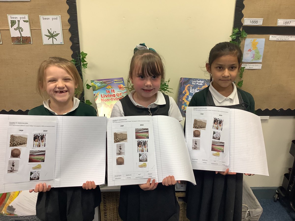 In History we are learning about Walter Tull. In todays lesson we enjoyed learning how football has changed since the 1900s to now <a href="/hgprimary/">Heygreen Primary</a>