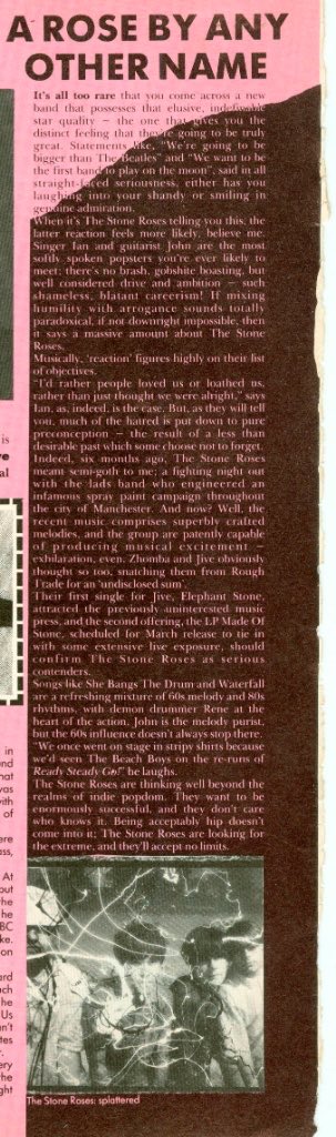 sosallycinnamon's tweet photo. The Stone Roses, OffBeat Magazine, February, 1989 🌷 https://t.co/VUFJe4otYs