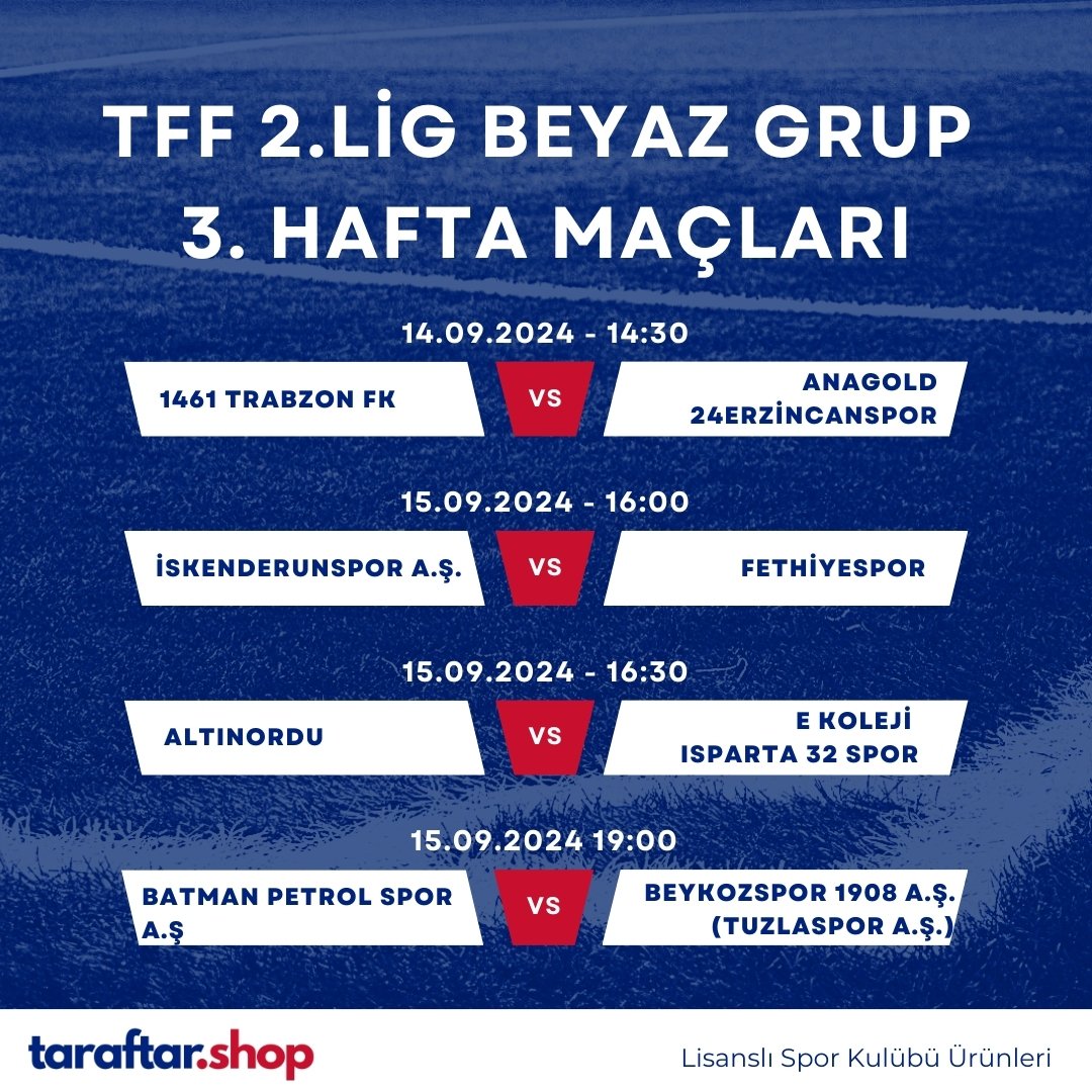 taraftarshop's tweet photo. TFF 2. ve 3. Lig'de haftanın maçları başlıyor!

Tüm partnerlerimize başarılar diliyoruz.
https://t.co/9idmYSVsOe

#TaraftarShop #ÖlümsüzTaraftar #Beykozspor1908 #24Erzincanspor #Isparta32Spor #İskenderunspor #EtimesgutBelediyespor https://t.co/BaMozcKNVu