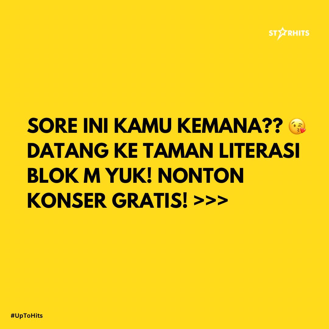 Starhitsid's tweet photo. Wuihhhh! Seru banget sore ini ada @jodieidol9 @syarlamarZ @dewandapratama @Bungareyzaa 😍😍 sampai bertemu sore ini guys! Kita sing a long yaaa

#starhitsid #tamanliterasi #brisiajodie #syarlamarz #bungareyza #dewanda https://t.co/KixQgkc4a4
