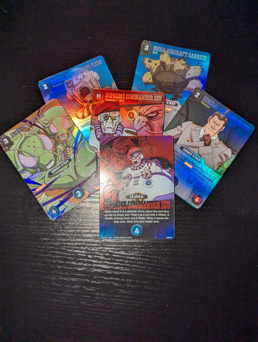 SL_cardgame's tweet photo. Citizens of Sand Land!

We are approaching the release of Tactical Card Battle are you excited? Today we are showcasing the Supreme Commander Zeu deck! Will you go to round 3 of a skirmish and deploy Zeu onto the field?

Website: https://t.co/qzPqDygW8o

#SandLand https://t.co/XKk0qXN9rY