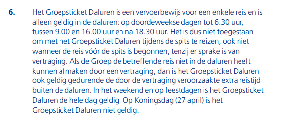 basvnuland's tweet photo. @NS_online we willen donderdag met een groepsticket reizen. maar de voorwaarden en het forum spreken elkaar een beetje tegen. we zouden dan vertrekken om 6.15 vanaf het station. als je zou inchecken met je OVpas zou je wel korting krijgen. met groepsticket mag je dus niet reizen? https://t.co/vkUoBzs6An