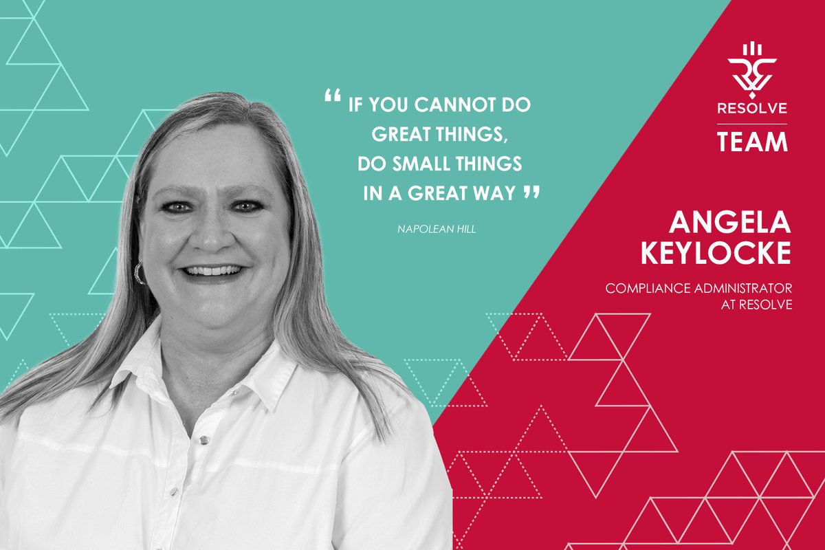 resolvesa's tweet image. Meet Angela Keylock, our Compliance Administrator here at Resolve. ​Angela assists with various compliance functions and the Annual Returns division.
#ComplianceAdministrator #ResolveTeam #ComplianceSimplified