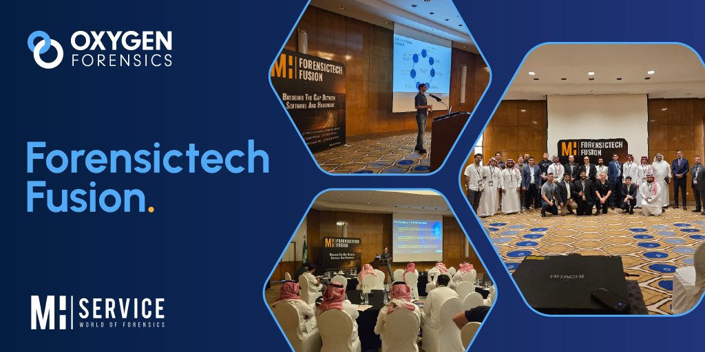 oxygenforensic's tweet image. #FlashbackFriday to the Forensictech Fusion event last week, hosted in Riyadh, KSA.

Well done to our awesome team for representing us and mh Service for organizing this brilliant event! 

#OxygenForensics #DFIR