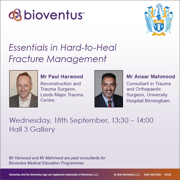 Bioventus (@bioventusglobal) on Twitter photo As a proud sponsor of the #BOAAC24, <a href="/Bioventus/">Bioventus Bioventus</a> invites you to join your colleagues at an Innovation Theatre session about managing hard to heal fractures.
Register here to receive updates: forms.office.com/r/CzFCdhV3mn
#BOAAC24 #orthopaedics #orthopedics As a proud sponsor of the #BOAAC24, <a href="/Bioventus/">Bioventus Bioventus</a> invites you to join your colleagues at an Innovation Theatre session about managing hard to heal fractures.
Register here to receive updates: forms.office.com/r/CzFCdhV3mn
#BOAAC24 #orthopaedics #orthopedics