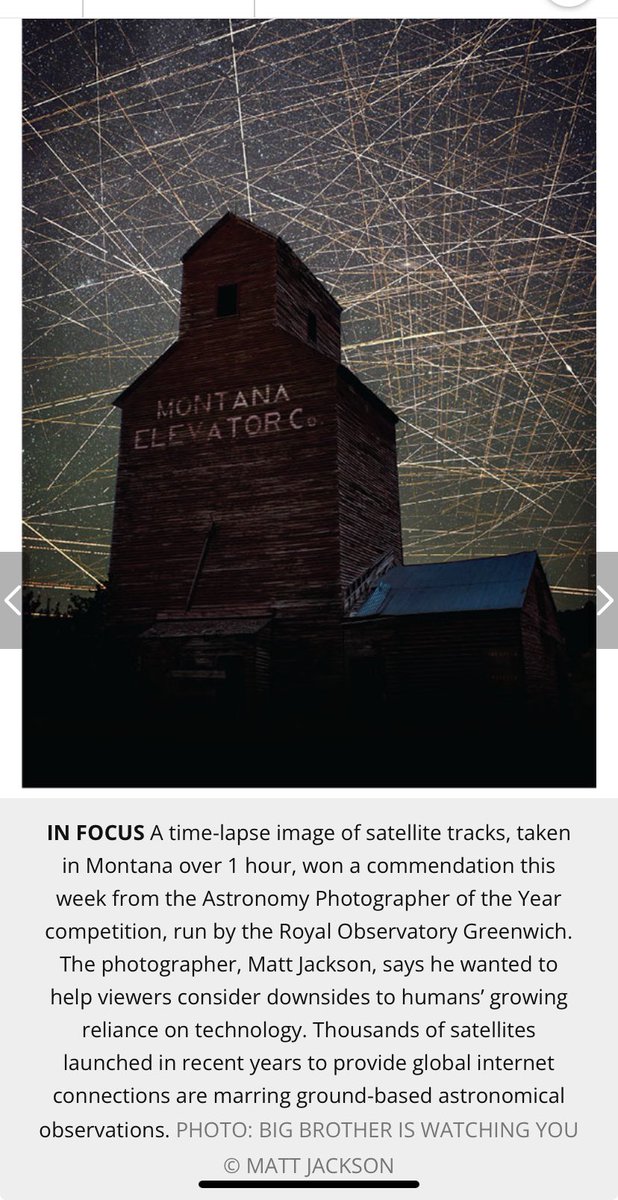 Notre ciel nocturne plein de traînées de satellite!!