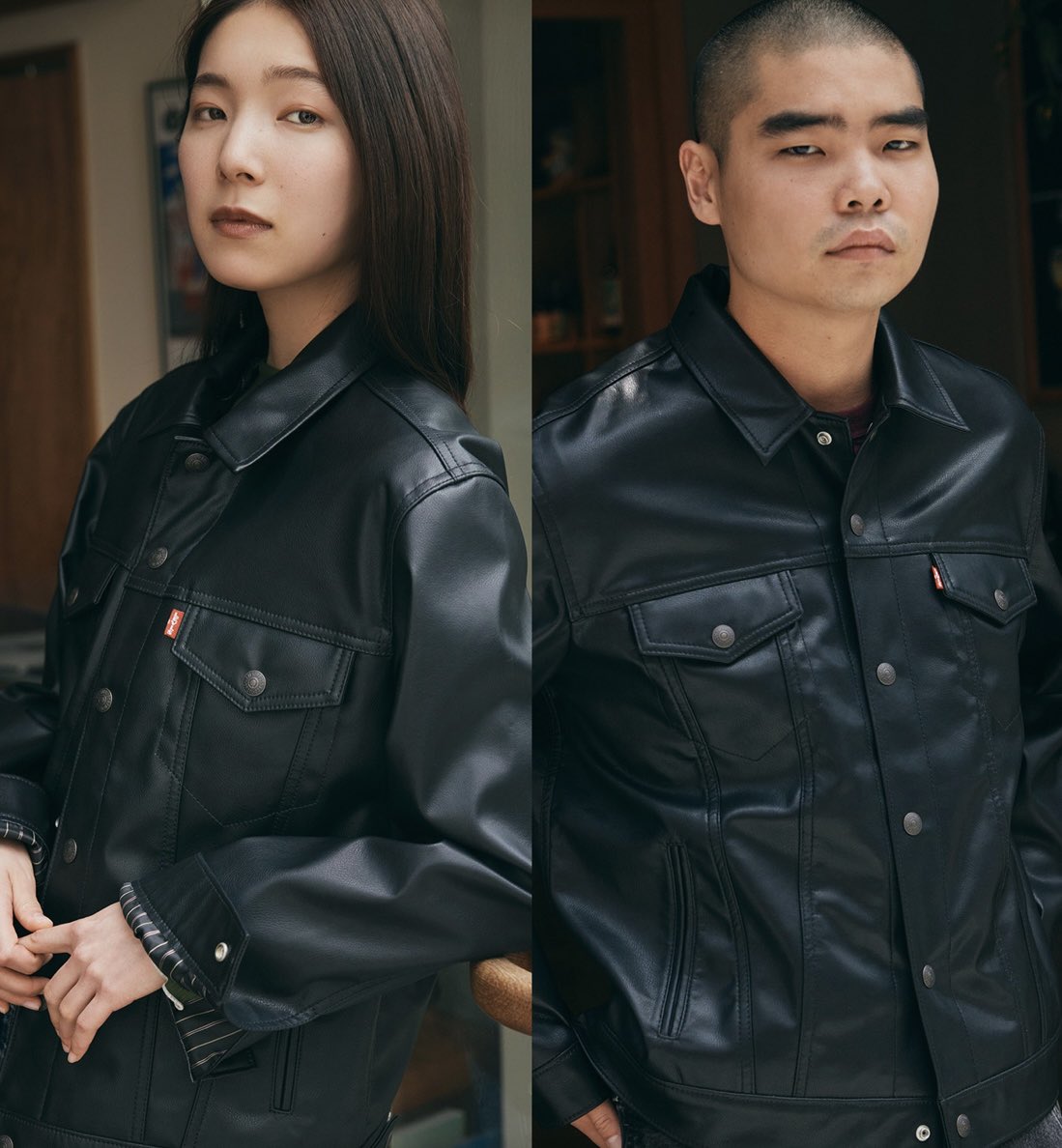 在原みゆ紀着用モデル】Levi's®『Japan Limited Leather Trucker