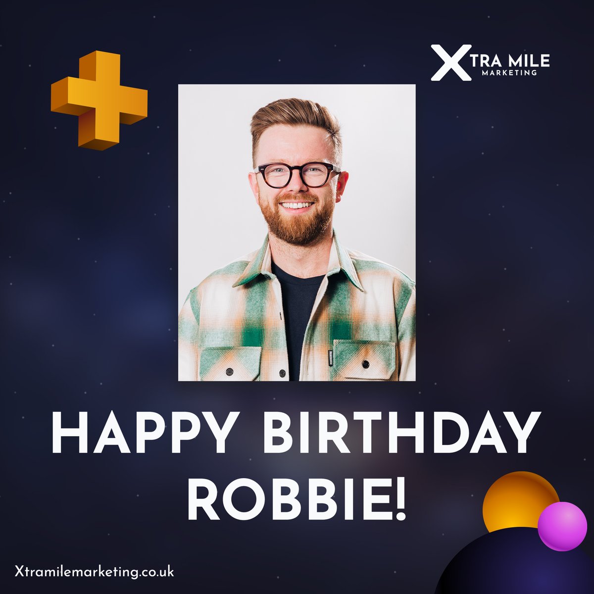 🎉 Happy Birthday to our amazing Head of Creative, Robbie! 🎨

Your ideas and vision drive us forward every day. Here's to more innovation and success ahead! 🥳🎂

#HappyBirthday #CreativeLeader #XtraMileMarketing