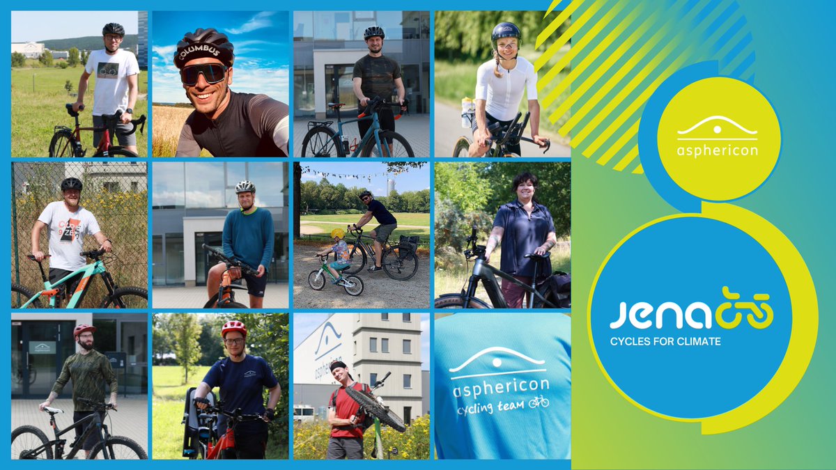 asphericon GmbH (@asphericongmbh) on Twitter photo The second week of <a href="/STADTRADELN/">STADTRADELN</a> in #Jena is over. 🚴♂️ 3,717 cyclists, 201 teams & over 441,000 km pedaled – saving 73t of CO2 . Wow! Our cycling team cycled >5,500 km, placing 19th overall. Meet the team on Instagram & leave some kudos: instagram.com/asphericon_jen… #CityCycling The second week of <a href="/STADTRADELN/">STADTRADELN</a> in #Jena is over. 🚴♂️ 3,717 cyclists, 201 teams & over 441,000 km pedaled – saving 73t of CO2 . Wow! Our cycling team cycled >5,500 km, placing 19th overall. Meet the team on Instagram & leave some kudos: instagram.com/asphericon_jen… #CityCycling