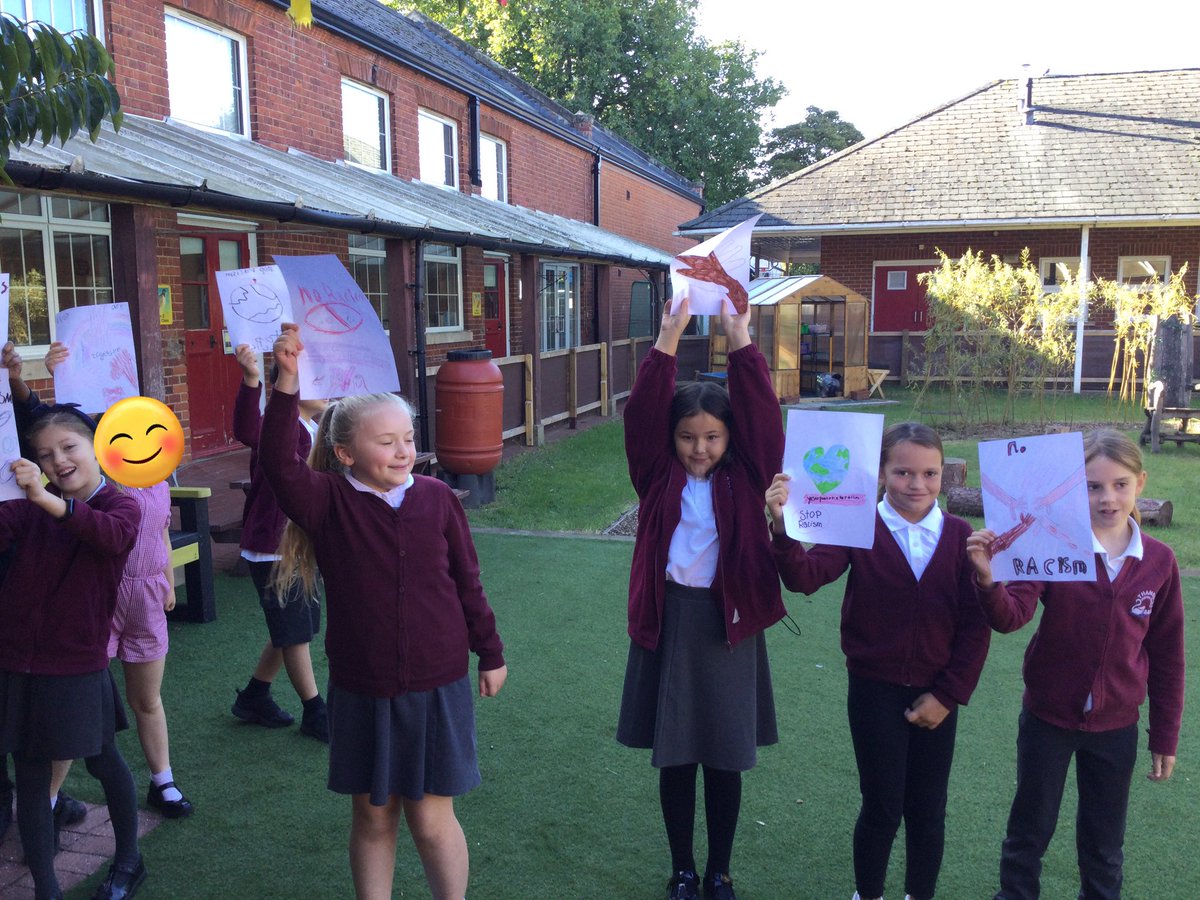 ThamesideSch's tweet photo. #leopardstps conducted a silent protest against racism today linked to our whole class reading book ‘The Undefeated’ #belonging https://t.co/pkGMO7wB8m